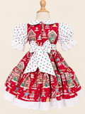 Red Gingerbread House- Marietta Dress