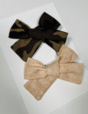 Military + Beige - Set of 2 Clips bow