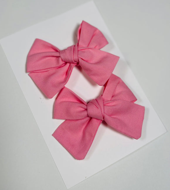PINK- Set of 2 Clips bow