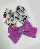 Disney + Purple - Set of 2 Clips bow