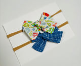 Toy Story + blue  Set of 2 elastic band bow
