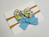 Toy Story + blue Set of 2 elastic band bow