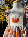 Pumpkin- Anna Dress 9-12m