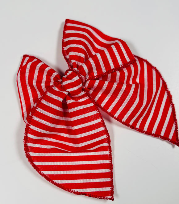 Red Stripes - Single big bow