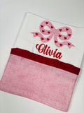 Olivia  Burp Cloth Embroidered