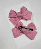 Cute PINK - Set of 2 Clips bow