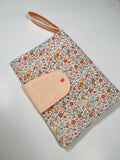 Coral Flower Diaper Clutch