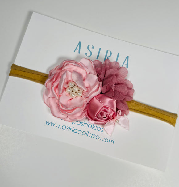 Light Pink+ Dusty Rose  Medium Bow