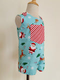 White Santa Overall 12-18 Months