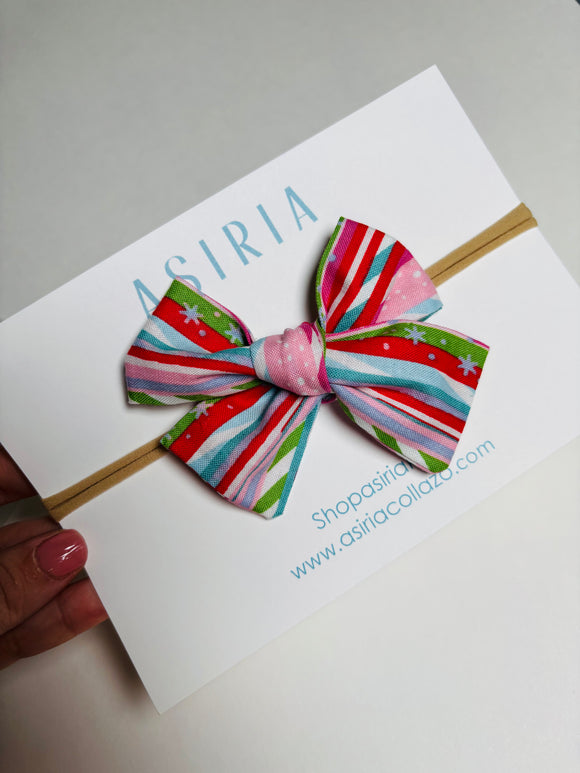 Pink Xmas-Single Elastic Bow