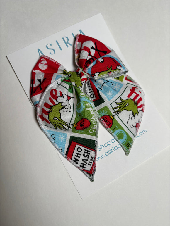 Grinch-Single Clip Serge Bow
