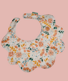 Coral flower bib + Bow