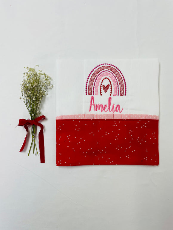 Amelia  Burp Cloth Embroidered
