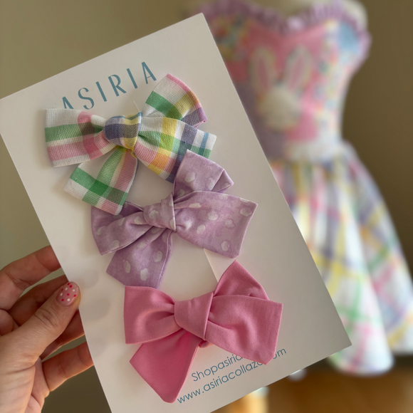 Easter - Set of 3 Clips bow