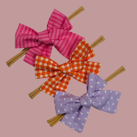 Cbears Colors : Set of 3 elastic band bow