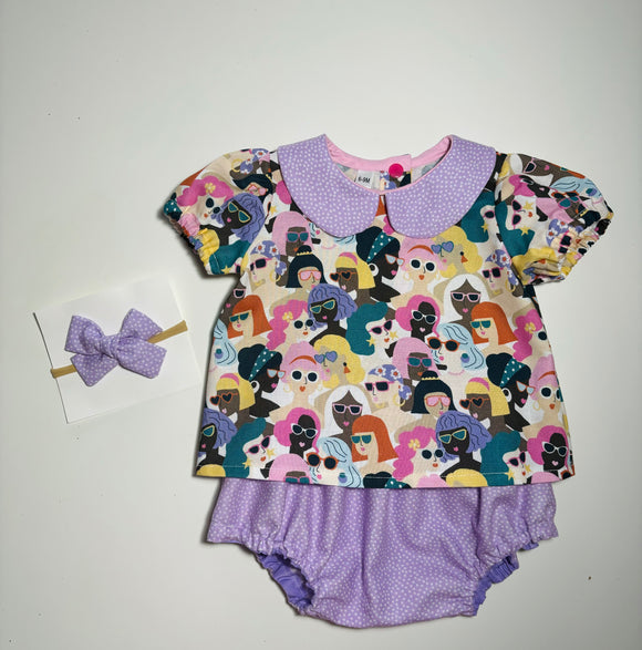 Peter Pan top + bloomer