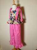 Valentines 2 Piece set - Loretta top + Ruffle Flare pant