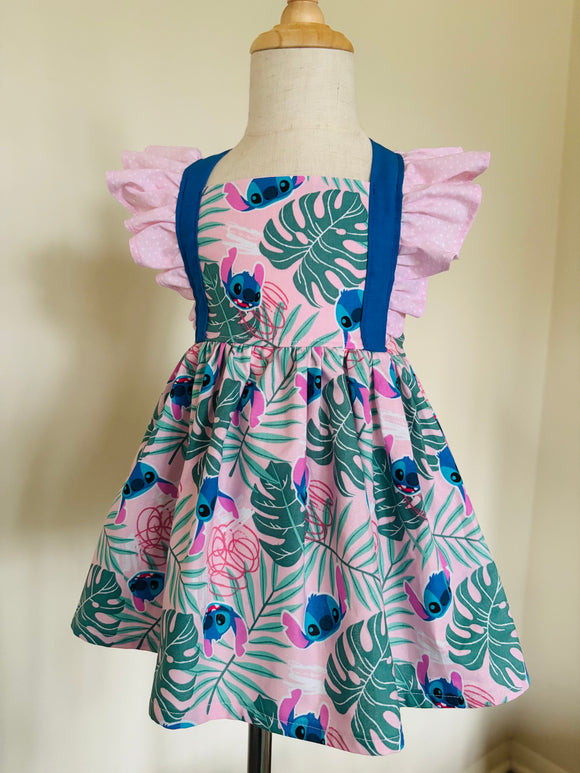 Cute Blue Alien- Anna Dress