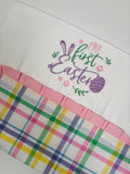 Mi First Easter- Burp Cloth Embroidered