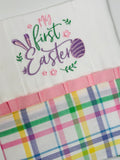 Mi First Easter- Burp Cloth Embroidered