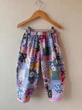 Flower patches- Barrel Pant + serge bow