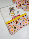 Belle Bib + burp Cloth Set