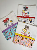 Princess Trio Burp Cloth Embroidered