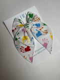 Handprint  -Single Clip Serge Bow