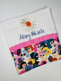 Daisy Girls Burp Cloth Embroidered