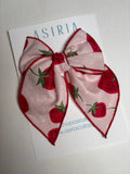 Strawberry -Single Clip Serge Bow