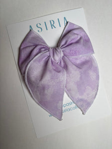 Purple -Single Clip Serge Bow