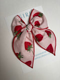 Strawberry -Single Clip Serge Bow