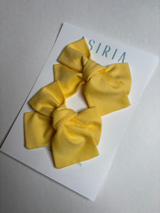 Basic Yellow   - Set of 2 Clips bow