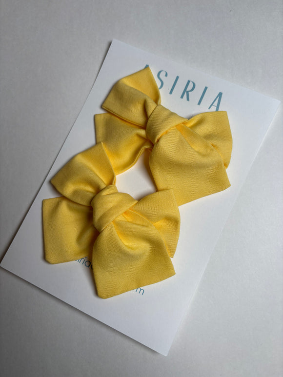 Basic Yellow   - Set of 2 Clips bow