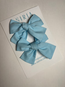 Light Blue- Set of 2 Clips bow