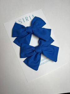 Navy Blue  - Set of 2 Clips bow