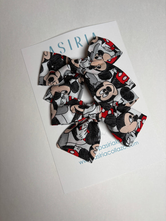 M. Mouse Twins  - Set of 2 Clips bow