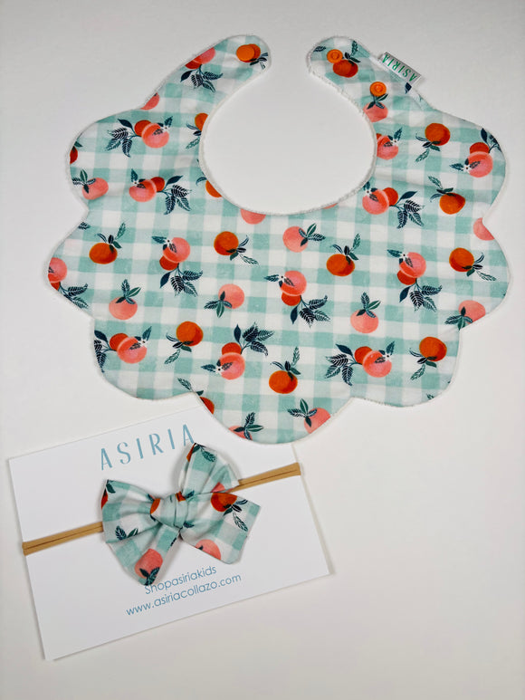 Oranges bib + Bow