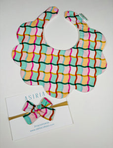 Fancy Multi Colors bib + Bow