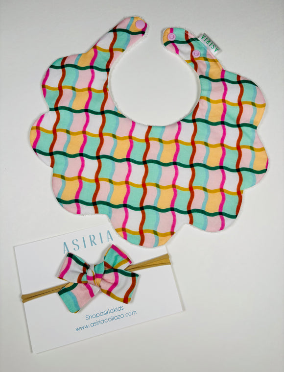 Fancy Multi Colors bib + Bow