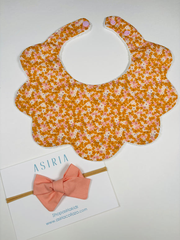 Flowers bib + Bow