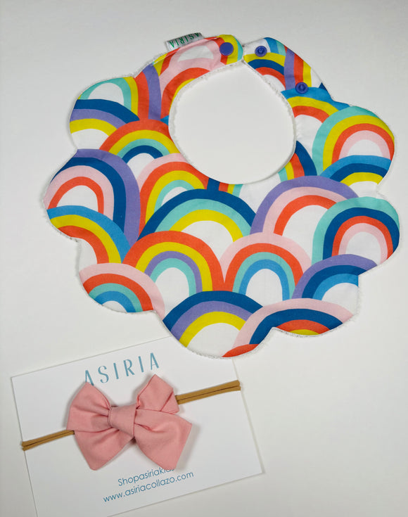 Rainbow bib + Bow