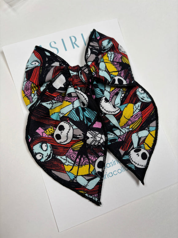 Jack and Sally  -Single Clip Serge Bow