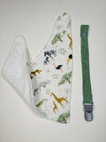Safari Bandana bib + Holder