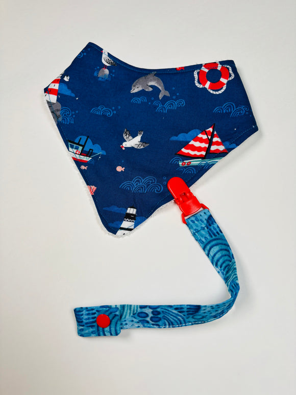 Nautic Bandana bib + Holder