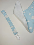 Clouds Bandana bib + Holder