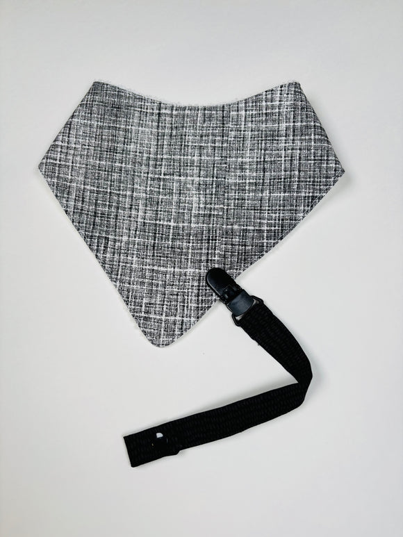 Black and White Bandana bib + Holder