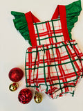 Xmas White Plaid -Annas Jumpsuit
