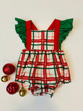 Xmas White Plaid -Annas Jumpsuit