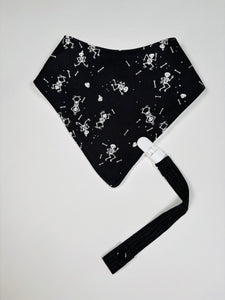Glow in the dark* Skeletons  Bandana bib + Holder